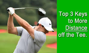 Golfer swinging driver for more power and distance off the tee – how to improve your golf swing and add distance