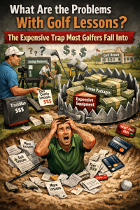 what are the problems with golf lessons frustrated golfer stuck in expensive golf lesson trap