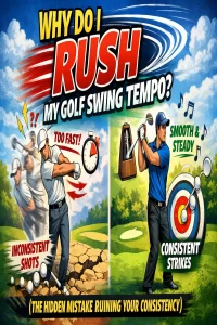 why do i rush my golf swing tempo golfer swinging too fast causing inconsistent shots