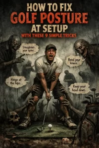 How to fix golf posture at setup with proper spine angle, knee flex, and balanced golf stance