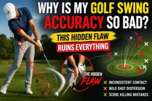why is my golf swing accuracy so bad golfer demonstrating hidden swing flaw causing inconsistent shotsAlternate Alt Text Variations: