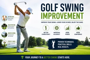 Golf Swing Mastery Pro About Us page featuring online golf swing training, golf swing improvement, and step-by-step golf lessons