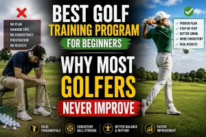 Best golf training program for beginners helping golfers improve swing mechanics, balance, rhythm, and consistency