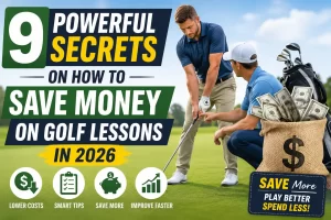 Golfer learning how to save money on golf lessons in 2026