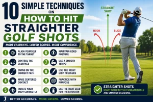 How to hit straighter golf shots by improving clubface control, swing path, target line alignment, and golf swing accuracy fundamentals.
