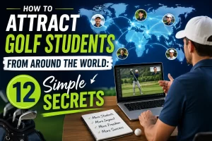 Golf instructor learning how to attract golf students from around the world through online golf coaching