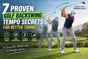Golfer practicing golf backswing tempo for better timing and a smoother golf swing
