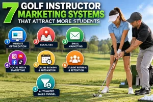 Golf instructor marketing systems helping golf coaches attract more students through online marketing and lesson booking tools.
