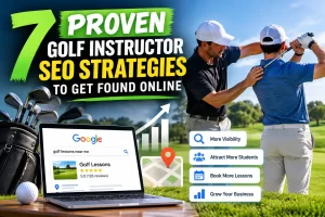 Golf instructor SEO strategies for improving Google search visibility and attracting more golf students online.