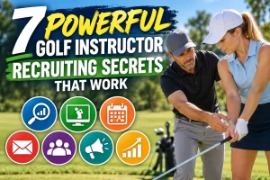 Golf instructor recruiting secrets for attracting new students through effective online marketing and golf lesson booking strategies.